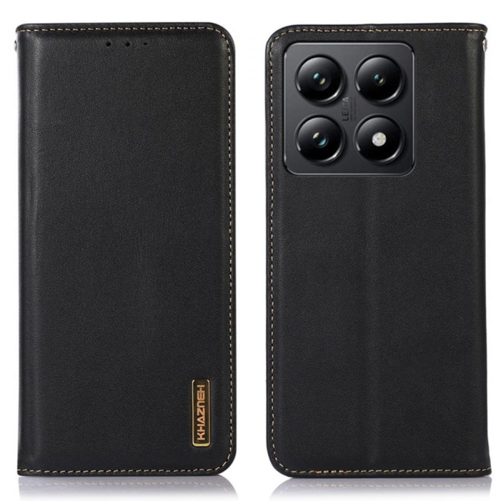 Kožené Pouzdro Folio Xiaomi 14t Pro Khazneh Kůže