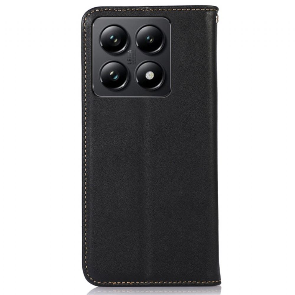 Kožené Pouzdro Folio Xiaomi 14t Pro Khazneh Kůže