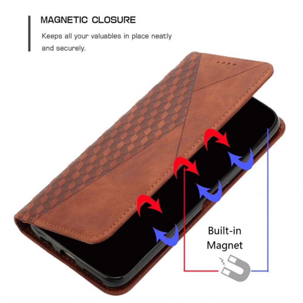 Kožené Pouzdro Folio Xiaomi 14t Pro Kostky