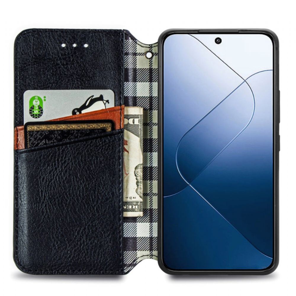 Kožené Pouzdro Xiaomi 14t Pro Kryty Na Mobil Vlys S Semišovým Efektem