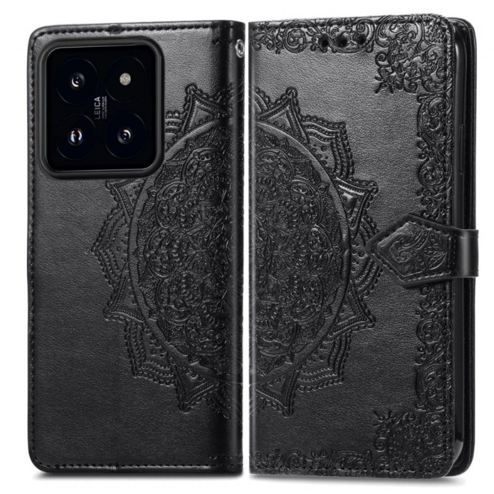 Kožený Kryt Na Xiaomi 14t Pro Barokní Mandala