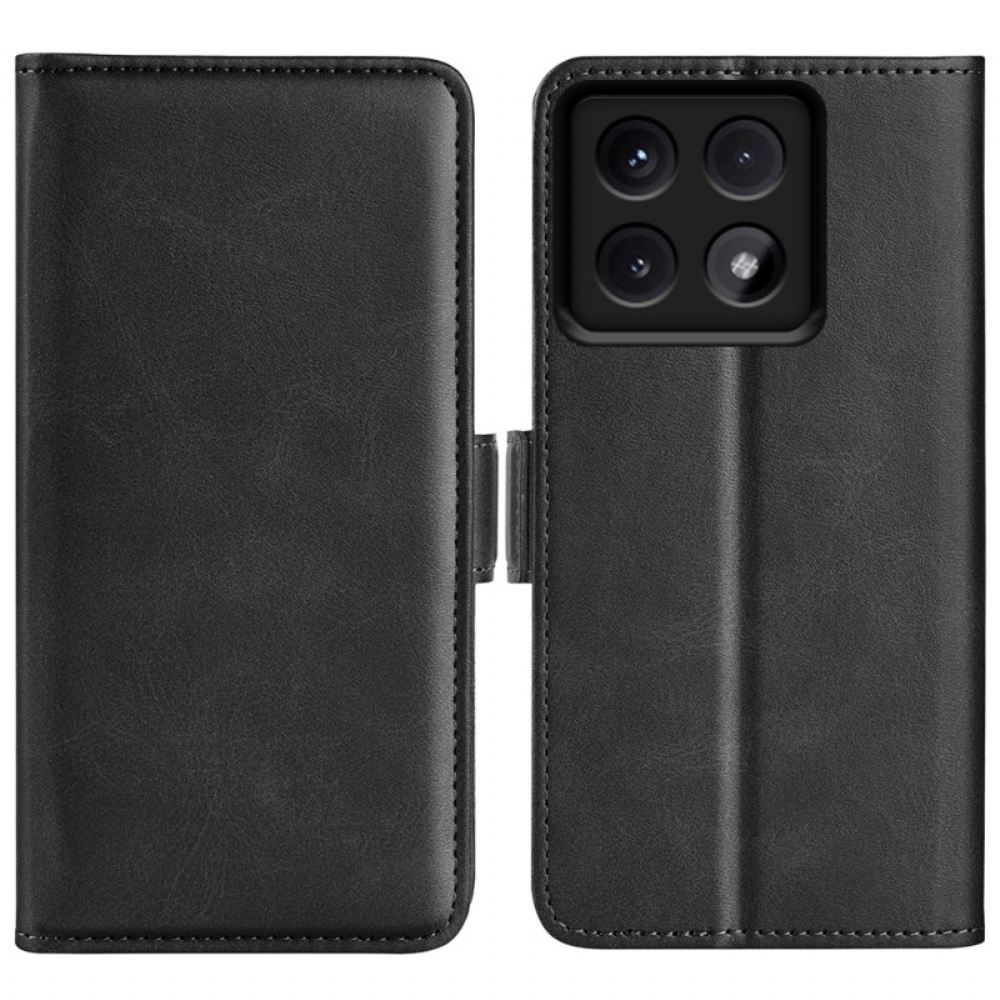 Kožený Kryt Na Xiaomi 14t Pro Dvojité Zapínání