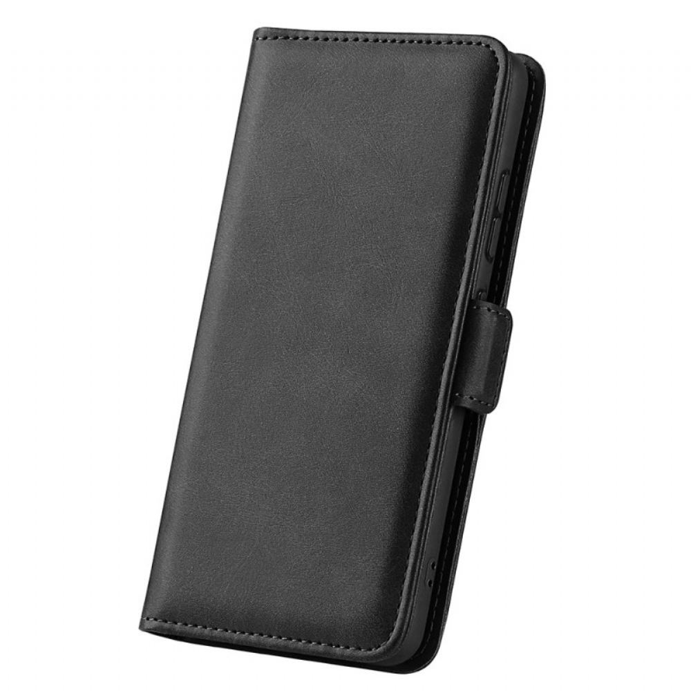Kožený Kryt Na Xiaomi 14t Pro Dvojité Zapínání