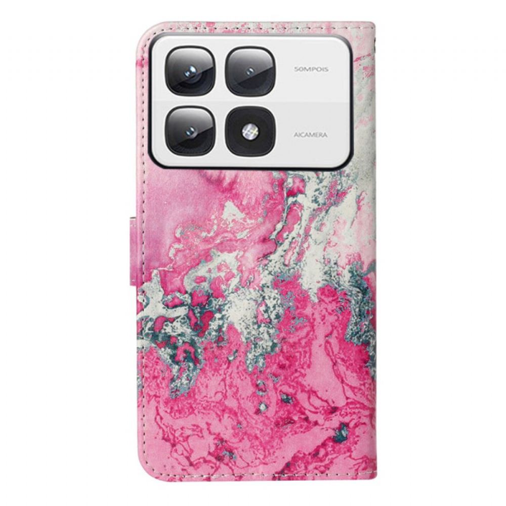 Kožený Kryt Na Xiaomi 14t Pro Mramorová Variace