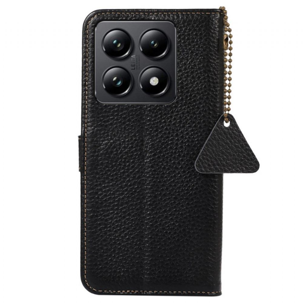 Kožený Kryt Na Xiaomi 14t Pro Pravá Kůže S Blokováním Rfid