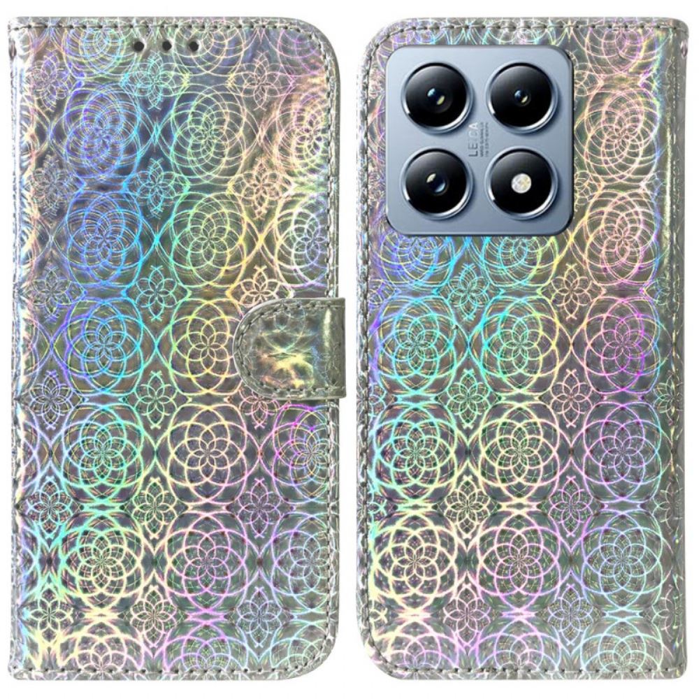 Kožený Kryt Xiaomi 14t Pro Diskotékový Styl