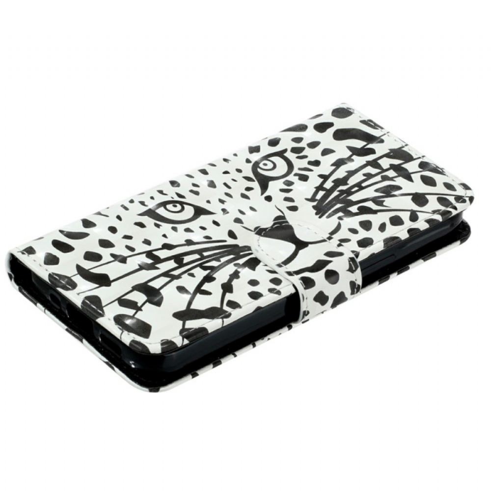 Kožený Kryt Xiaomi 14t Pro Grafický Pásek Leopard