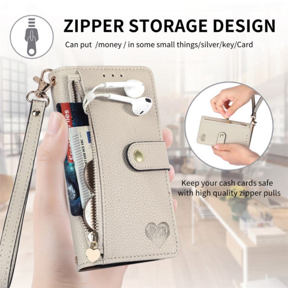Kožený Kryt Xiaomi 14t Pro Heart Design Rfid Ochrana