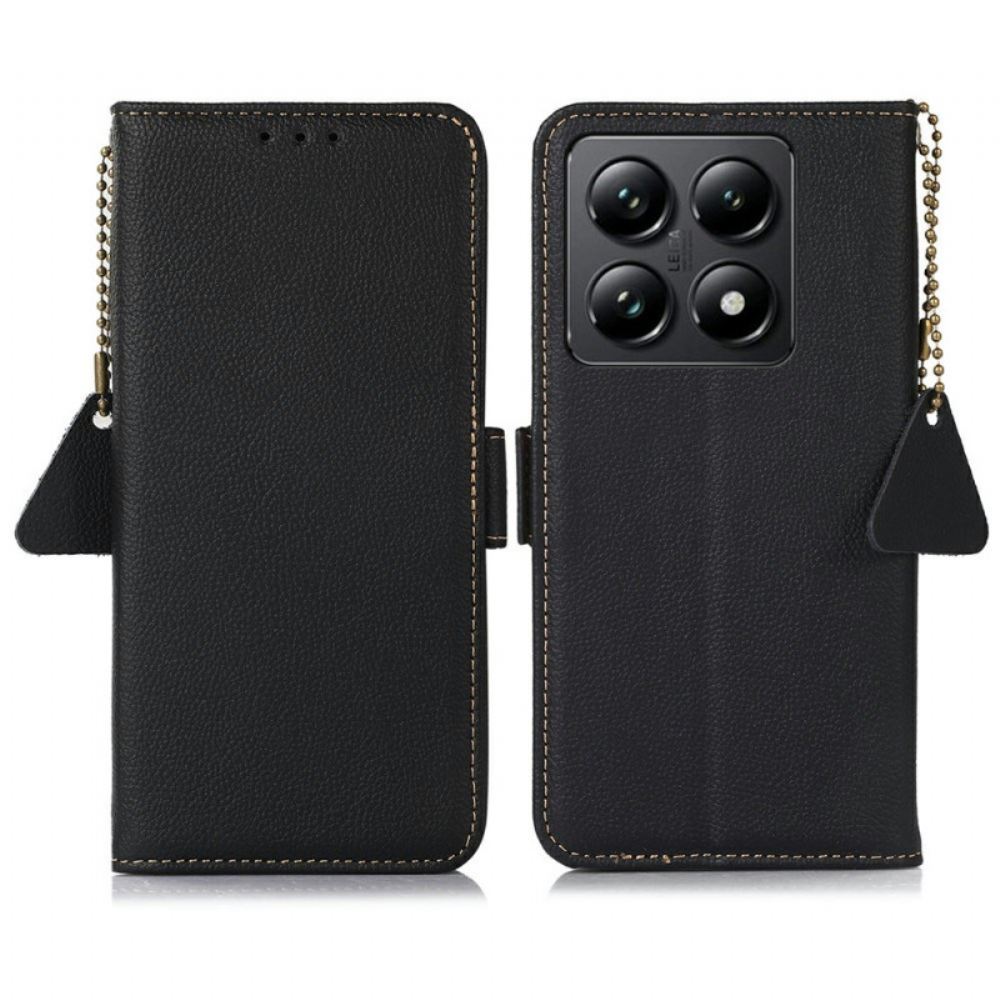 Kožený Kryt Xiaomi 14t Pro Kožené Blokování Rfid