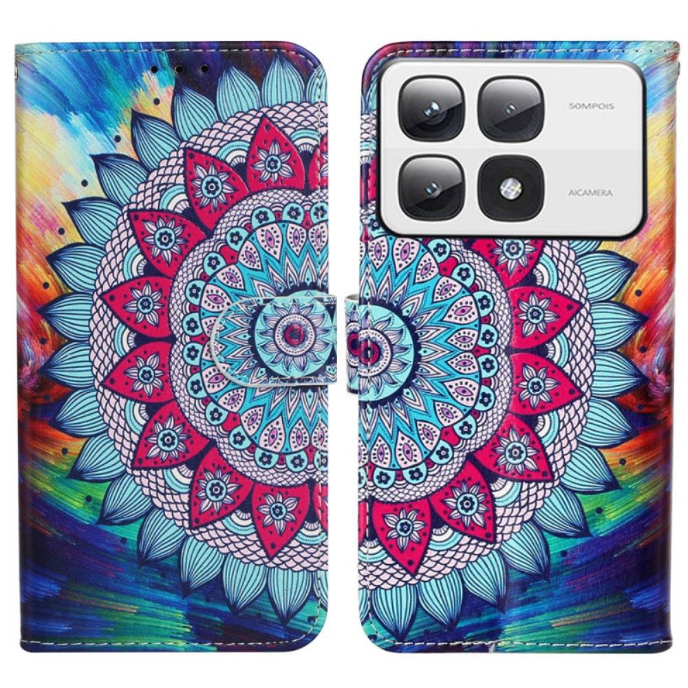 Kožený Kryt Xiaomi 14t Pro Mandala Premium