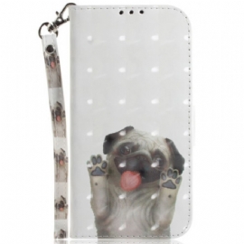 Kožený Kryt Xiaomi 14t Pro Mops Na Šňůrce