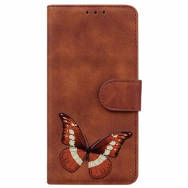 Kožený Kryt Xiaomi 14t Pro Motýlí Semišový Efekt