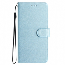 Kožený Kryt Xiaomi 14t Pro Pásková Hedvábná Textura
