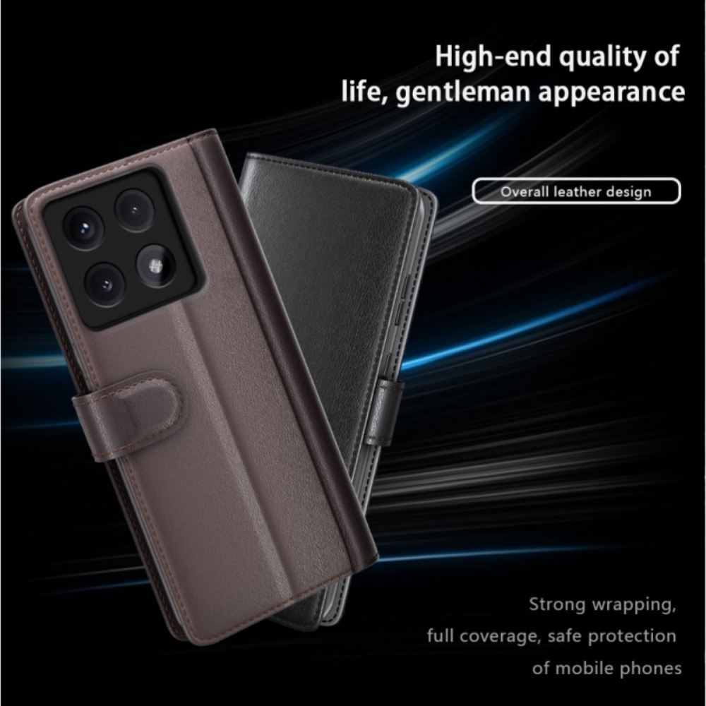 Kožený Kryt Xiaomi 14t Pro Pravá Kůže