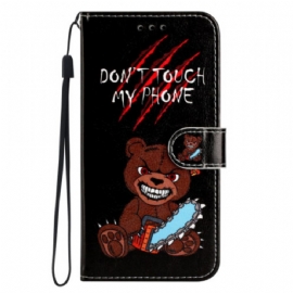 Kožený Kryt Xiaomi 14t Pro Rozzlobený Medvěd