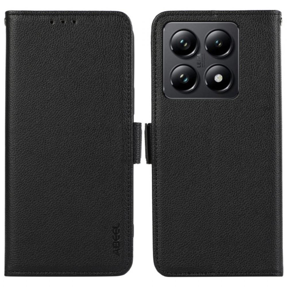 Kožený Kryt Xiaomi 14t Pro Textura Kůže A Ochrana Rfid Abeel