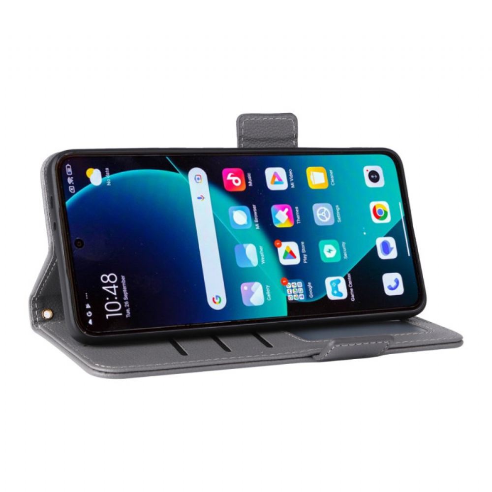 Kožený Kryt Xiaomi 14t Pro Textura Litchi S Popruhem