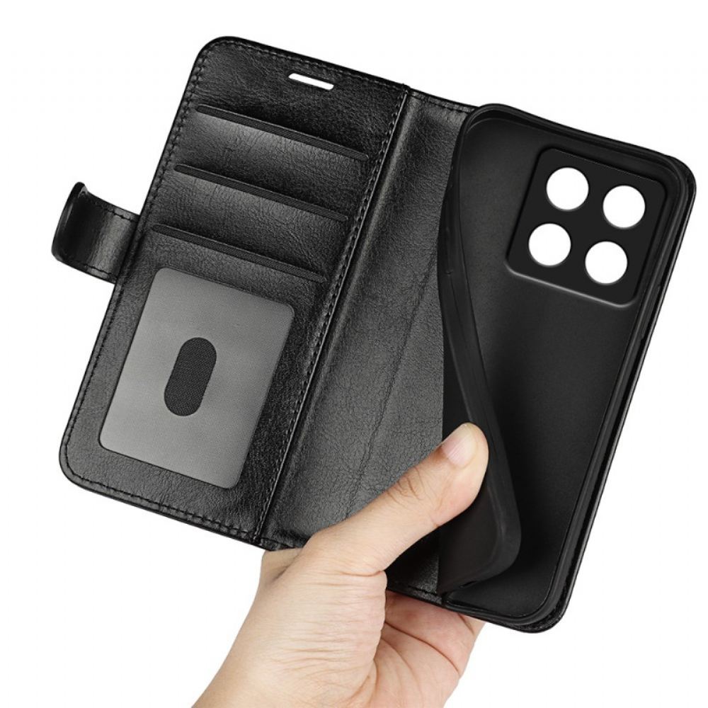 Kožený Kryt Xiaomi 14t Pro Vintage Umělá Kůže