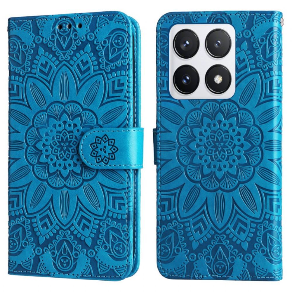 Kožený Kryt Xiaomi 14t Pro Vzor Řemínku Mandala
