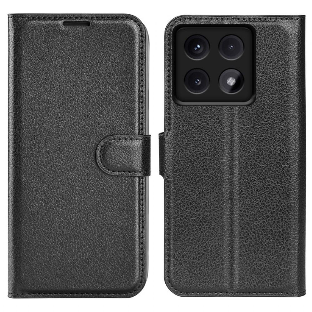Peněženková Pouzdra Xiaomi 14t Pro Kryty Na Mobil Umělá Kůže Litchi