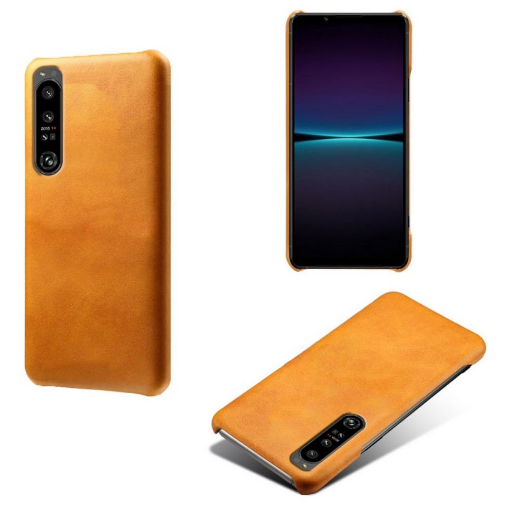 Kryt Na Sony Xperia 1 IV Kožený Efekt