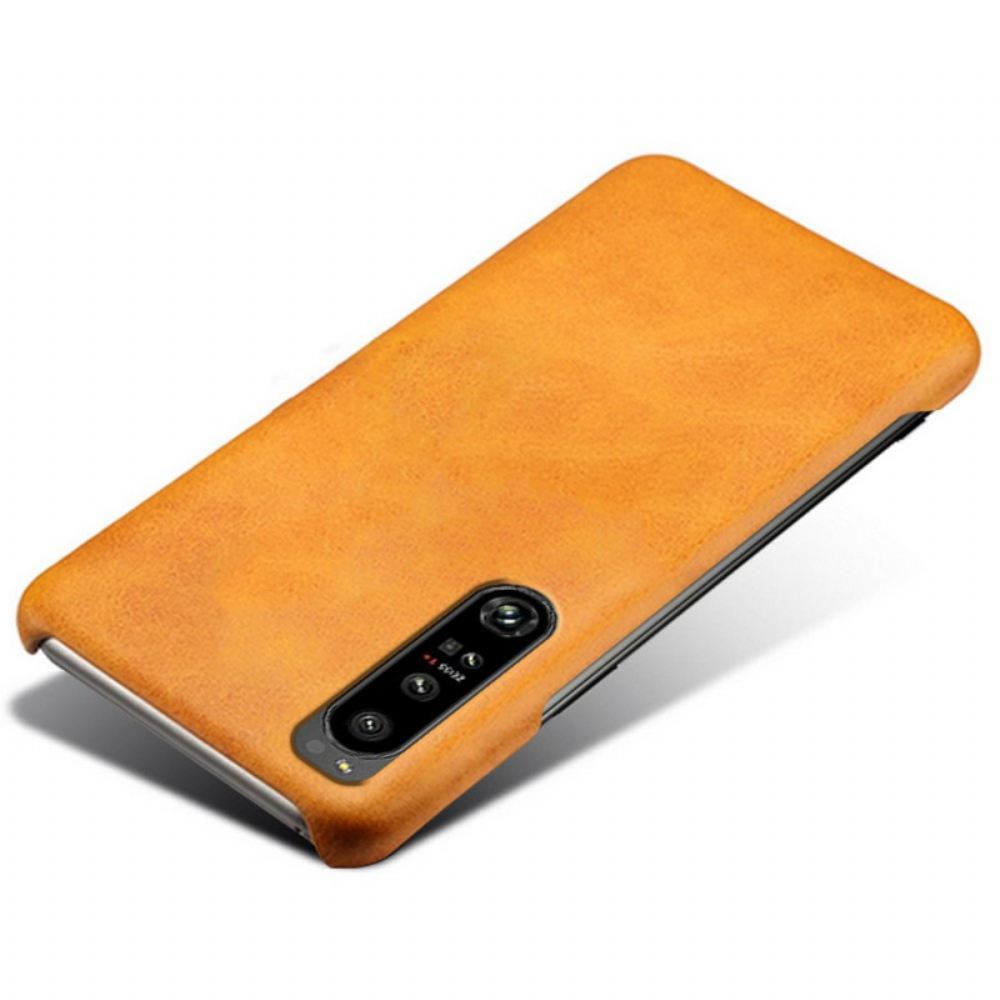 Kryt Na Sony Xperia 1 IV Kožený Efekt