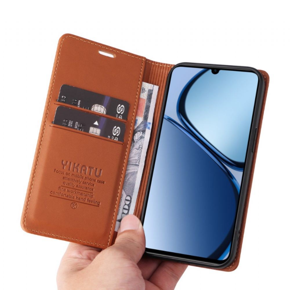 Kožené Pouzdro Folio Realme C61 Yikatu