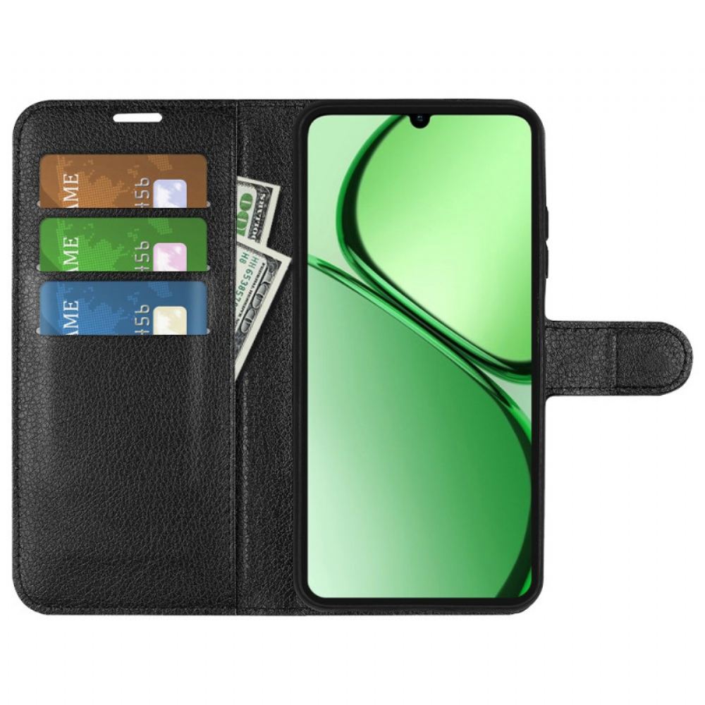 Kožený Kryt Na Realme C61 Klasická Umělá Kůže Liči