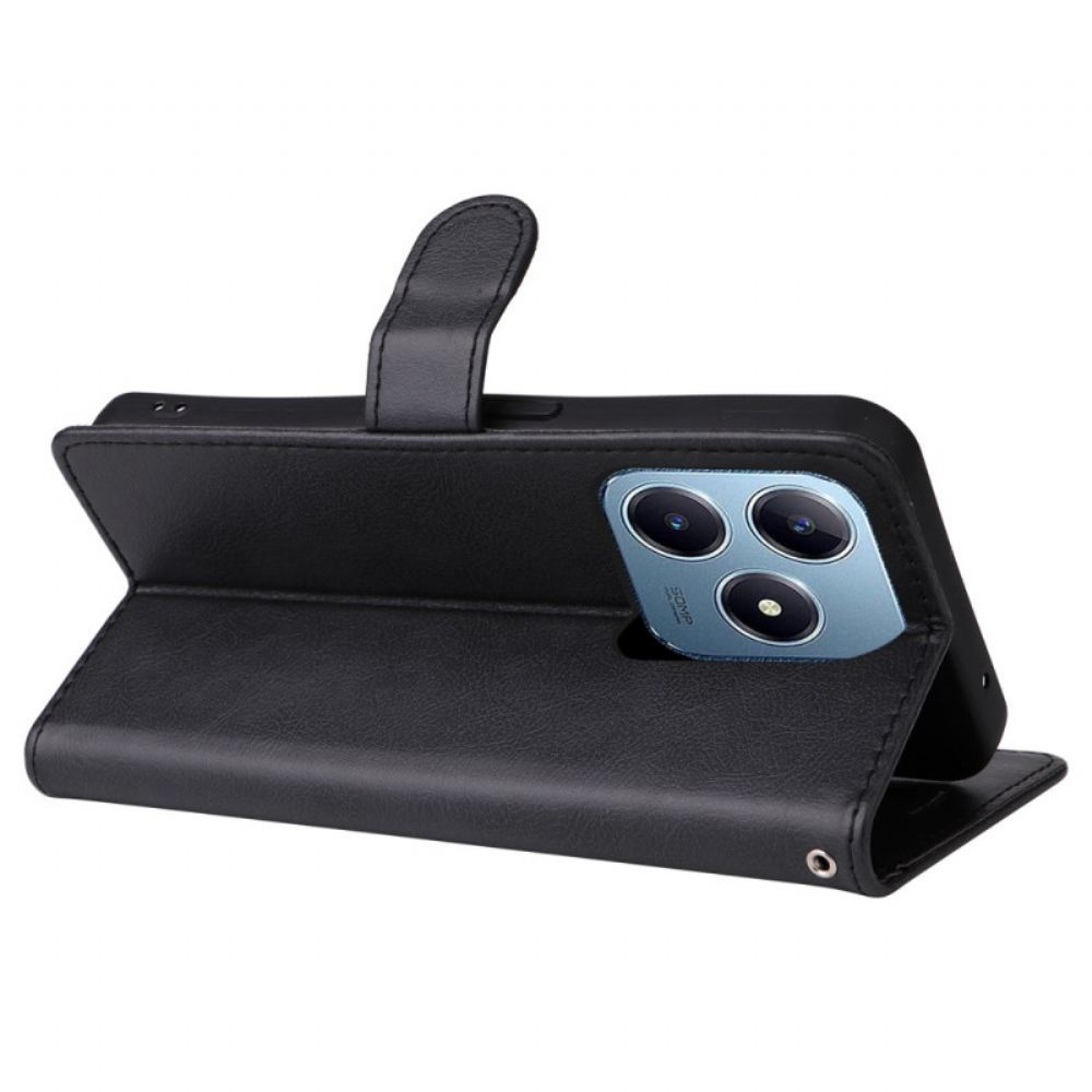 Kožený Kryt Realme C61 Jednoduchá Umělá Kůže