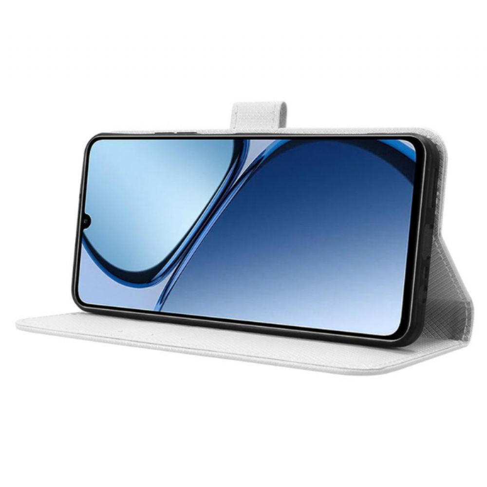 Kožený Kryt Realme C61 Punkovaný Řemínek