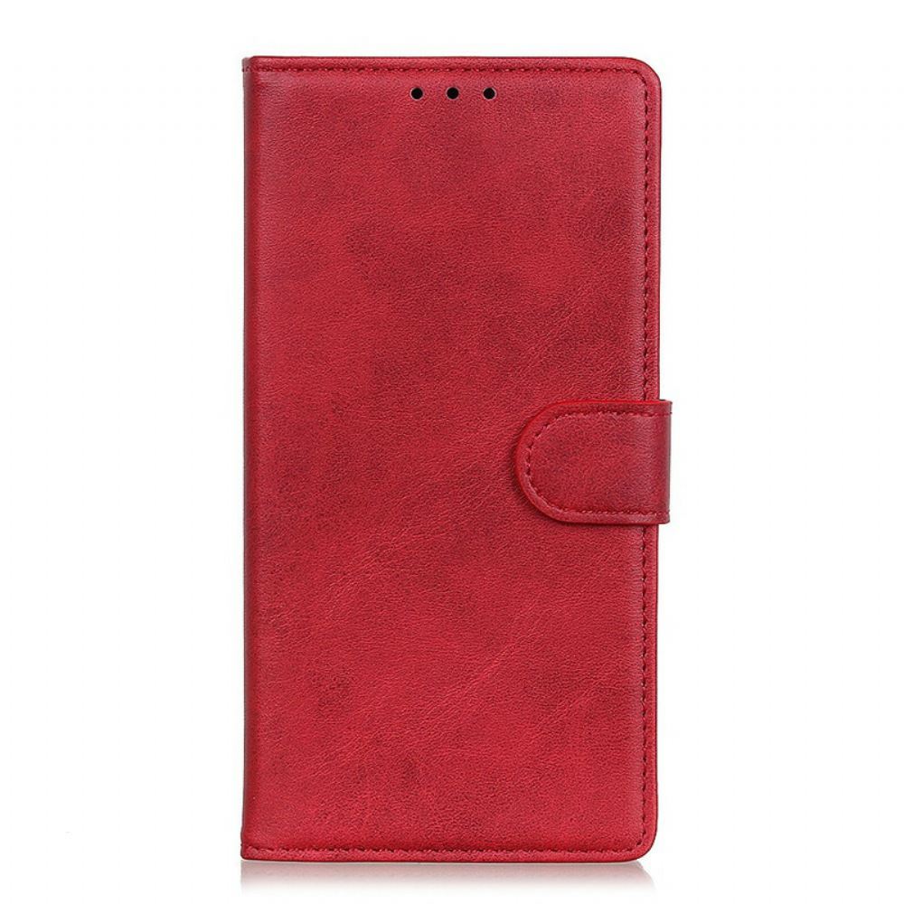 Flipové Pouzdro Na Samsung Galaxy S21 FE Efekt Retro Matné Kůže