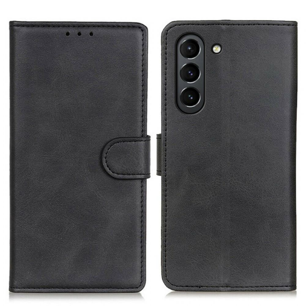 Flipové Pouzdro Na Samsung Galaxy S21 FE Efekt Retro Matné Kůže