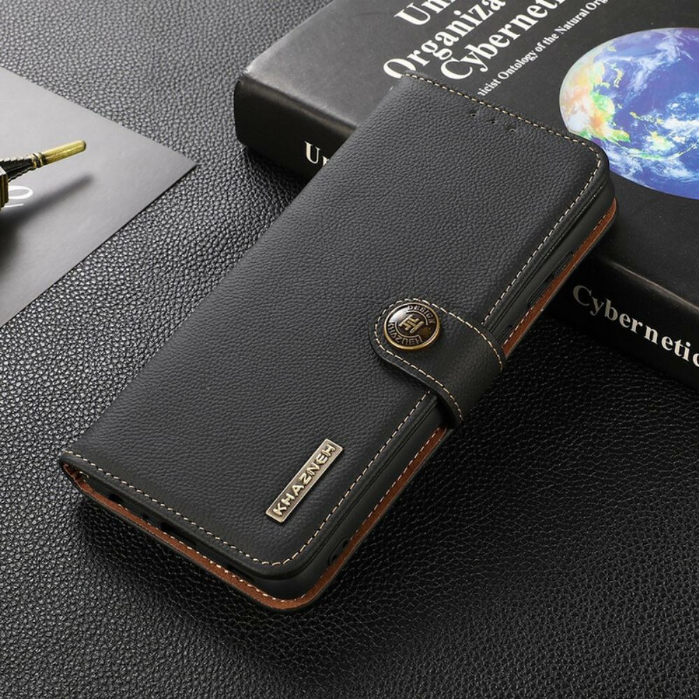 Flipové Pouzdro Na Samsung Galaxy S21 FE Imitace Kůže Khazneh Rfid