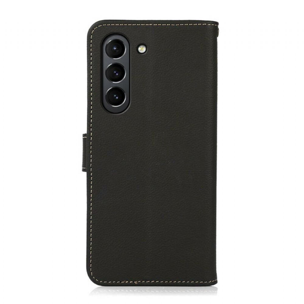 Flipové Pouzdro Na Samsung Galaxy S21 FE Imitace Kůže Khazneh Rfid