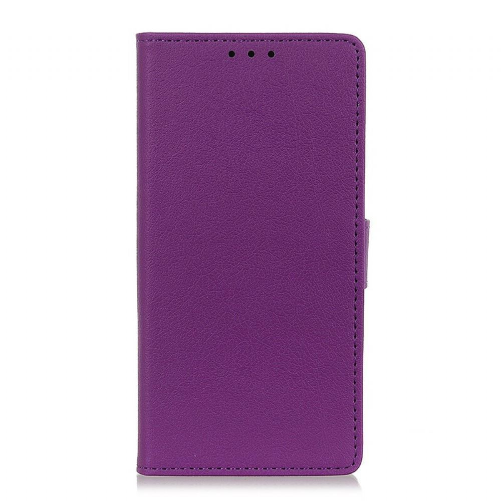 Flipové Pouzdro Na Samsung Galaxy S21 FE Klasický Kožený Efekt