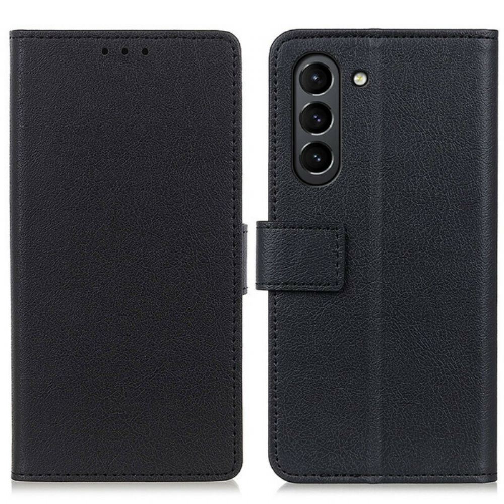 Flipové Pouzdro Na Samsung Galaxy S21 FE Klasický Kožený Efekt