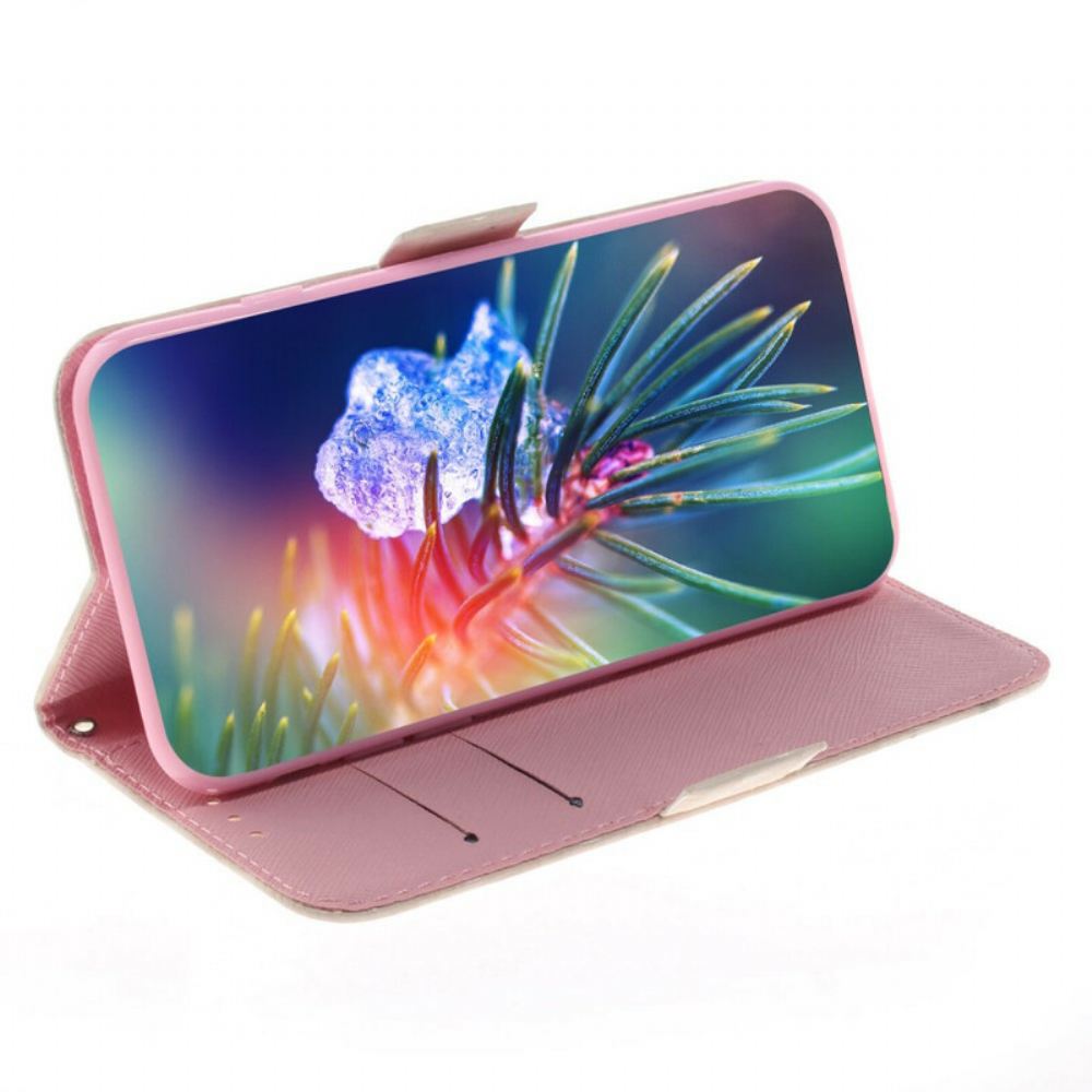 Flipové Pouzdro Na Samsung Galaxy S21 FE Na Lana Panda Love S Popruhem