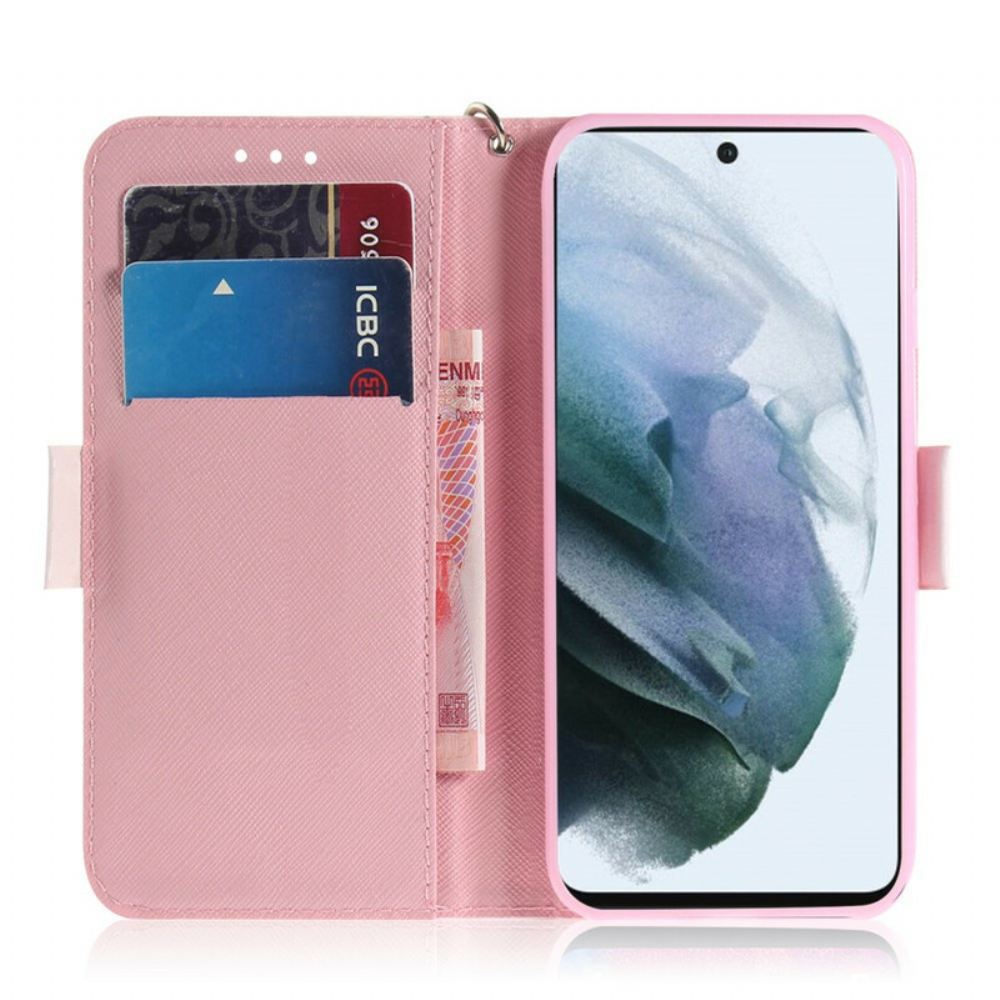 Flipové Pouzdro Na Samsung Galaxy S21 FE Na Lana Tanga Křečci