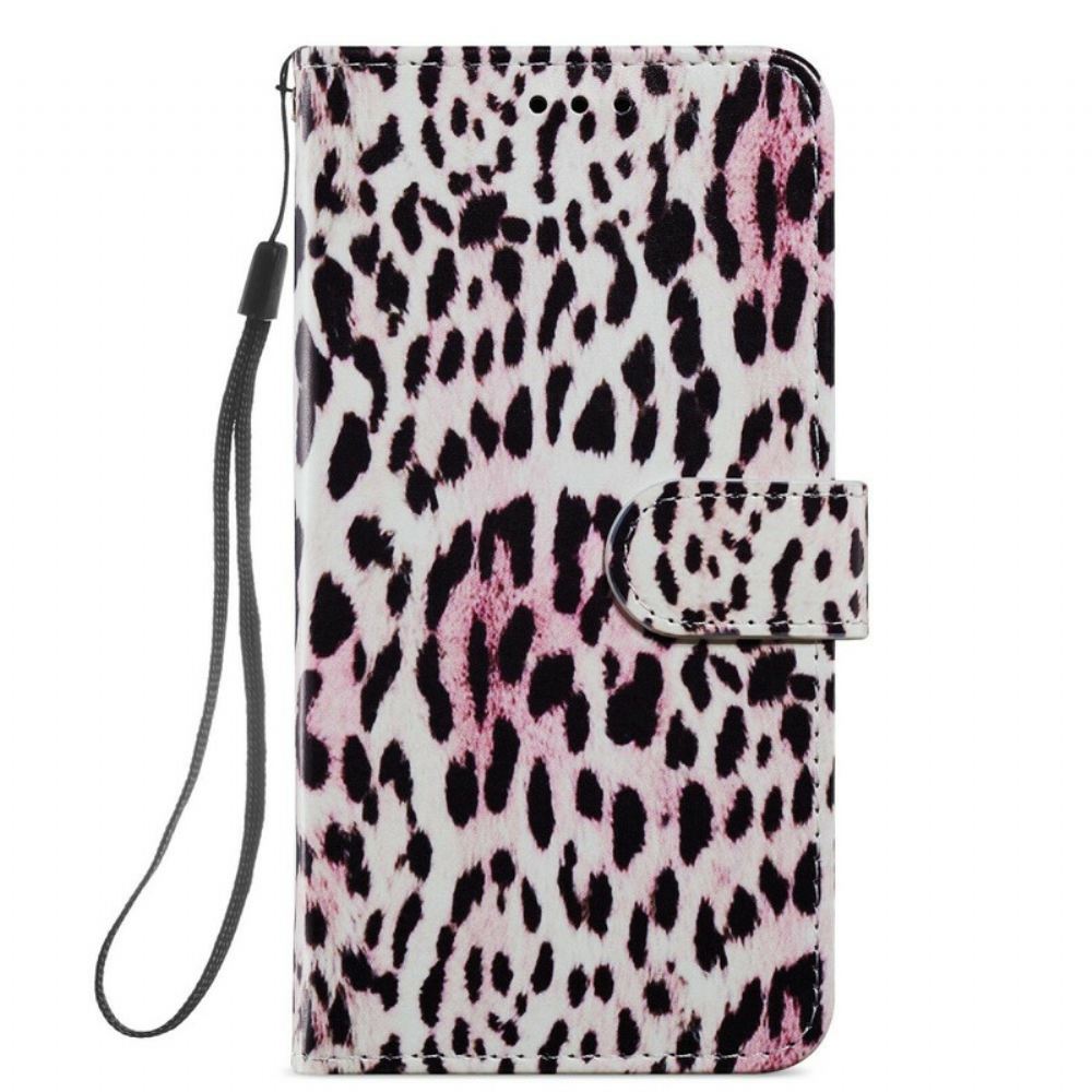 Flipové Pouzdro Na Samsung Galaxy S21 FE Leopardí Tisk