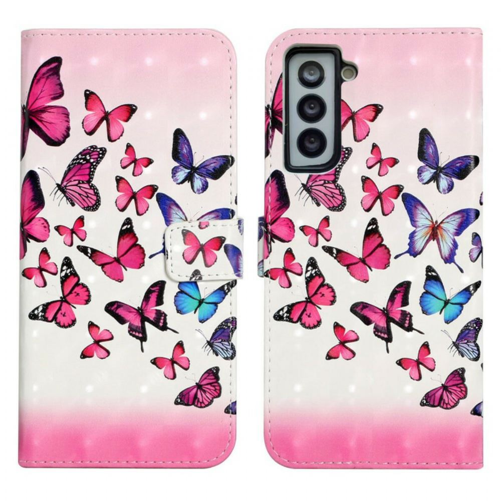 Flipové Pouzdro Na Samsung Galaxy S21 FE Let Motýlů
