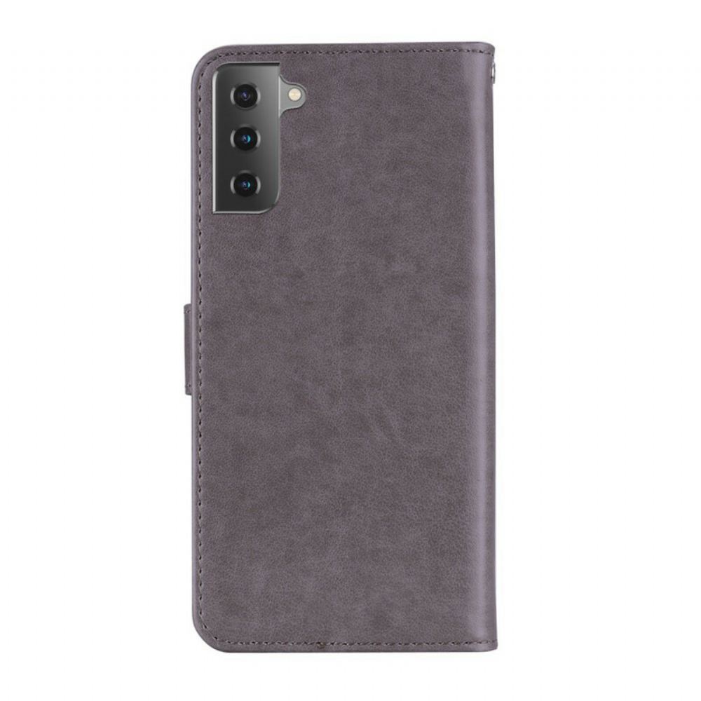 Flipové Pouzdro Na Samsung Galaxy S21 FE Mandala Sova A Šňůrka