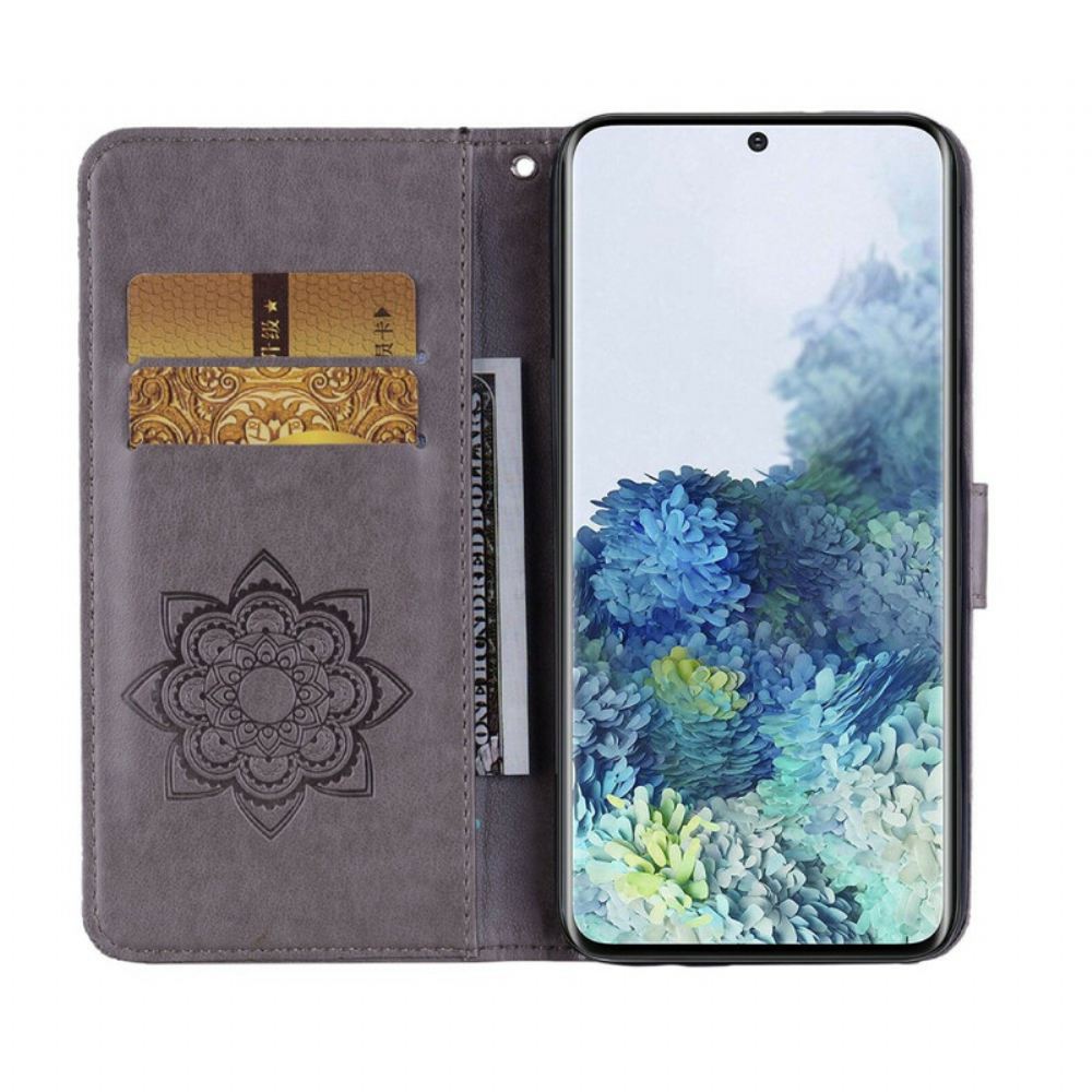 Flipové Pouzdro Na Samsung Galaxy S21 FE Mandala Sova A Šňůrka