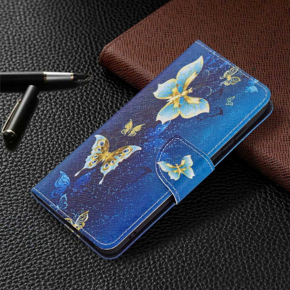 Flipové Pouzdro Na Samsung Galaxy S21 FE Motýlí Králové