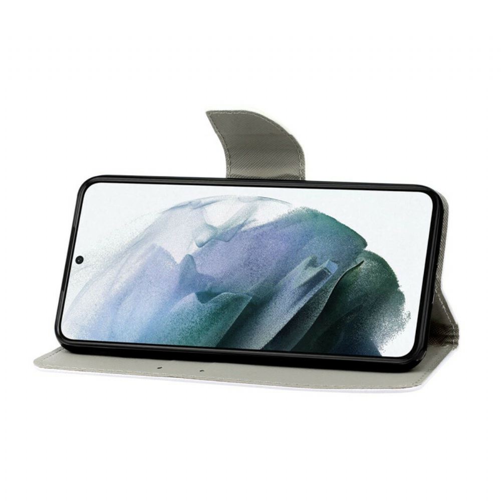 Flipové Pouzdro Na Samsung Galaxy S21 FE Moře S Popruhem