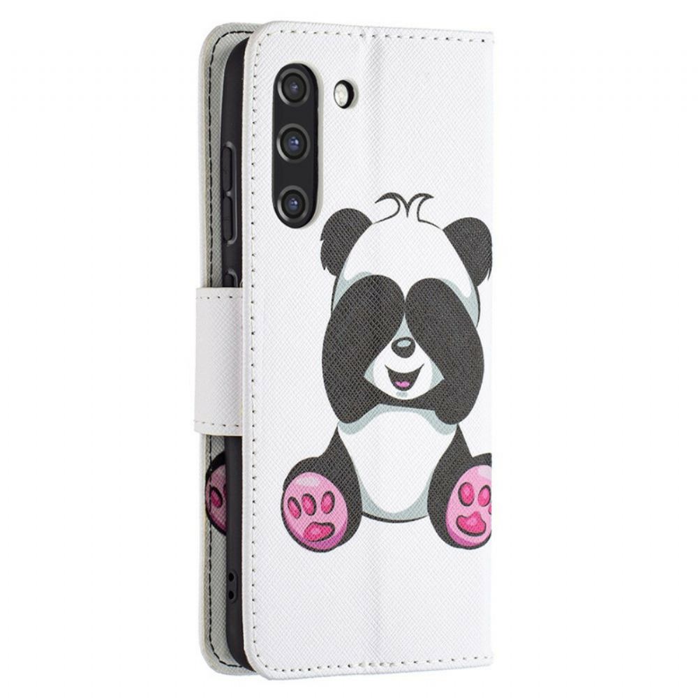 Flipové Pouzdro Na Samsung Galaxy S21 FE Panda Zábava