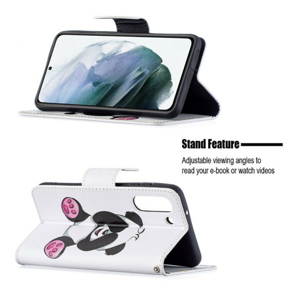 Flipové Pouzdro Na Samsung Galaxy S21 FE Panda Zábava