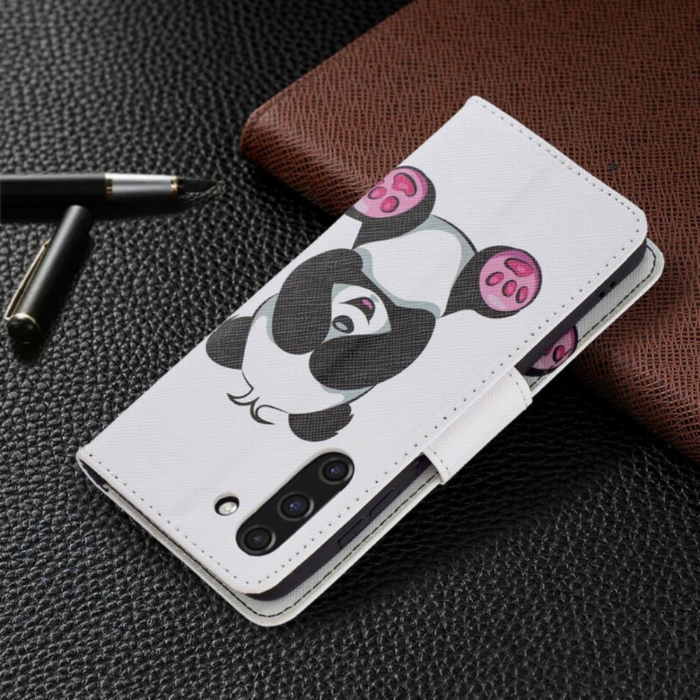 Flipové Pouzdro Na Samsung Galaxy S21 FE Panda Zábava