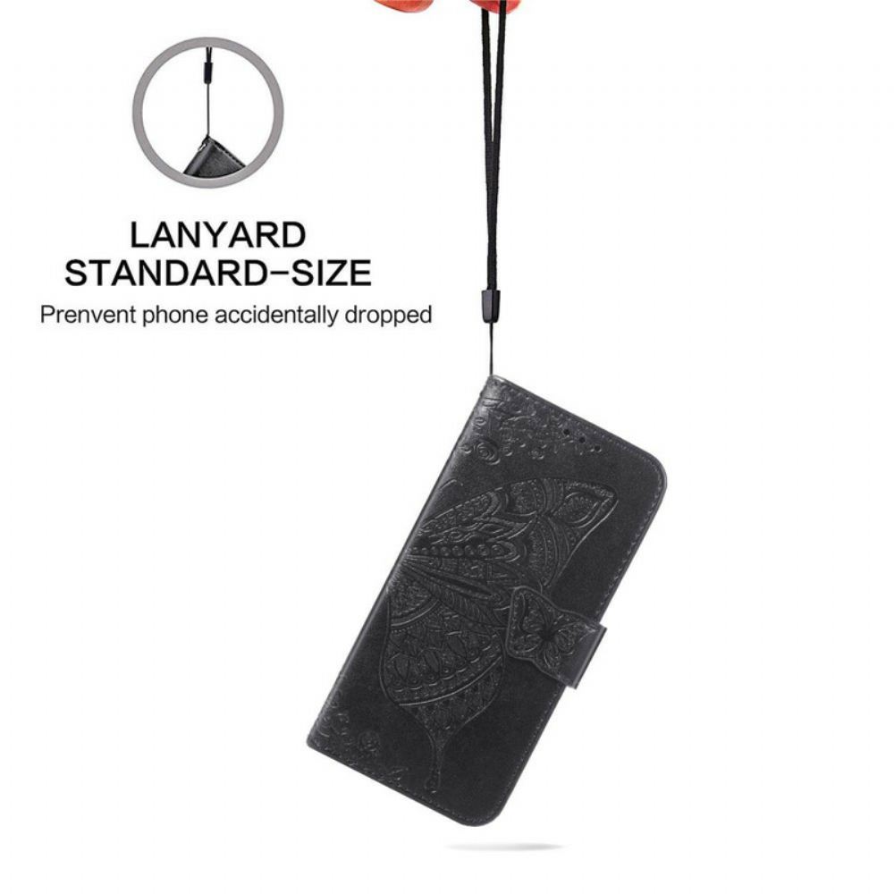 Flipové Pouzdro Na Samsung Galaxy S21 FE Poloviční Motýli