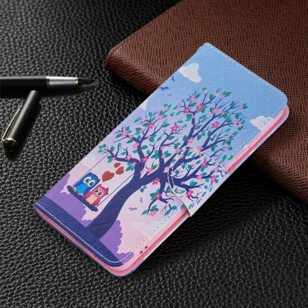 Flipové Pouzdro Na Samsung Galaxy S21 FE Sovy Na Houpačce