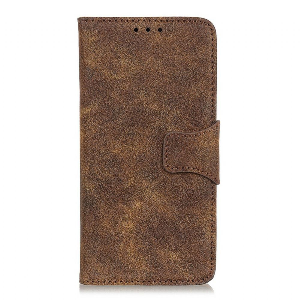 Flipové Pouzdro Na Samsung Galaxy S21 FE Vintage Štípaná Kůže